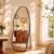 Irregular Full Length Mirror -Black Decor Floor Mirror with Stand 63″x 24″