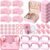 Suncalla 48 Pcs Sleepover Party Supplies Kit Bridesmaid Proposal Gifts Slumber Birthday Spa Party Favors Bow Headband Scrunchies Jewelry Case Makeup Bag Mirror for Gifts (Pink)