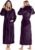 Premium Ultra Soft Robes for Women with Hood Plush Fleece Long Bathrobe