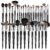 Bueart Design 36Pcs PRO Grade Natural Goat Hair Pony Bristles Makeup Brushes Set with Super Holder Professional-Grade Precision & Luxury Brush for beauty enthusiasts&professionals Makeup Artist