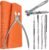 LePinko Nail Clippers Set for Thick Toenails and Fingernails, 6PCS Orange